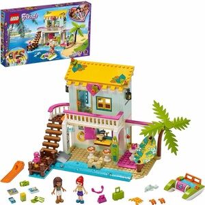 LEGO Friends Beach House Playset - Yellow, Pink, Green 41428